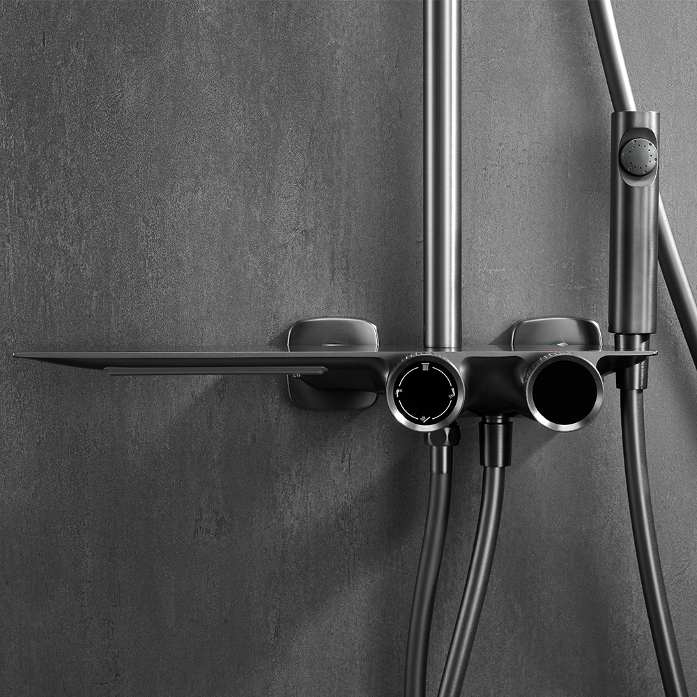 2022 nuevo diseño de ducha de diseño ducha de barra de salida triple moderna